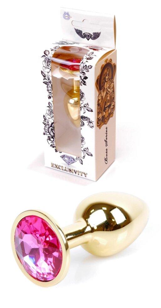 Серія Anal Plug Boss - ювелірна золота пробка Pink S, BS6400017
