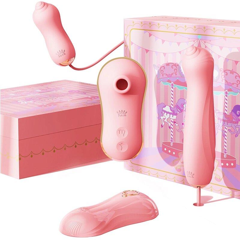 Набір сексуальних іграшок Zalo Unicorn Vibratrion & Thrusting Set-Pink, фото 1