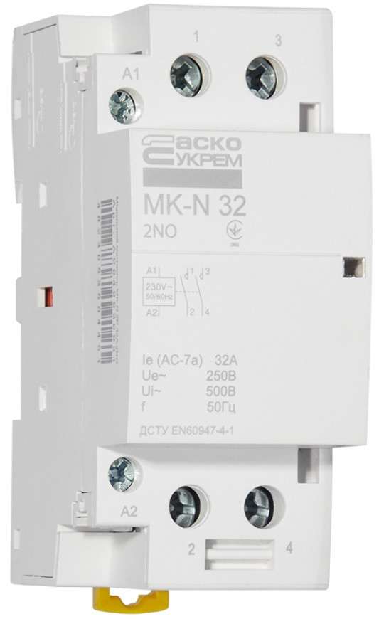 Модульний контактор MK-N 2P 32A 2NO 220V, фото 1