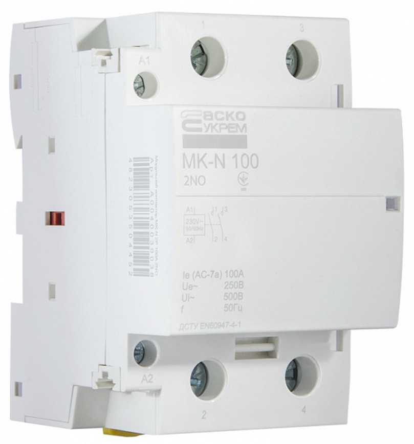 Модульний контактор MK-N 2P 100A 2NO 220V, фото 1