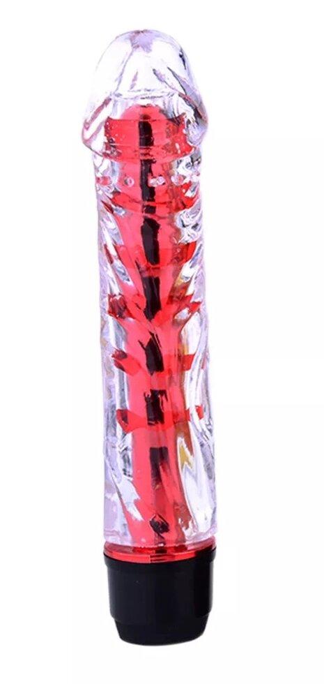 Вібральний вібратор Xese Cristal Red (довжина 17,5 см, діаметр 3,5 см), GSV-04 Червоний