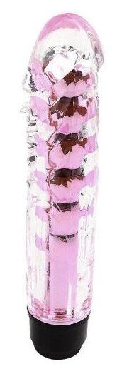 Вібраний вібратор Xese Cristal Pink (довжина 17,5 см, діаметр 3,5 см), GSV-04 Рожевий