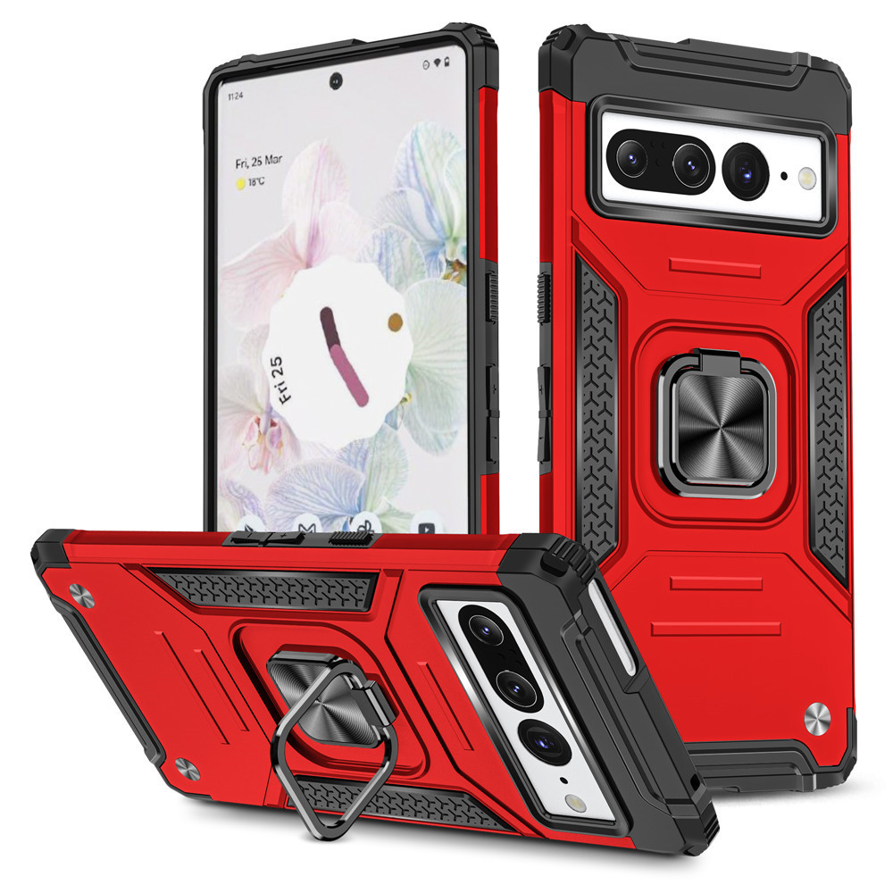 Протиударний чохол із підставкою для Pixel 7 Pro червоний захисний бампер