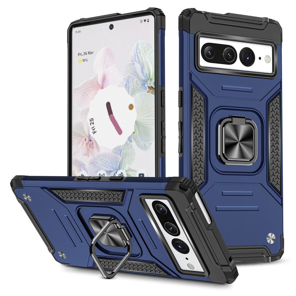 Протиударний чохол із підставкою для Pixel 7 Pro синій захисний бампер