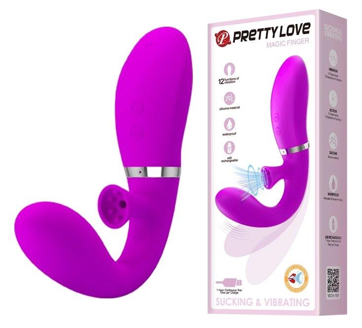 Вібростимулятор GP з вакуумною стимуляцією Pretty Love - Чарівний палець, BI -014435