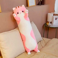 Мягкая игрушка-подушка Кот Батон 110 см розовый ( a09 )