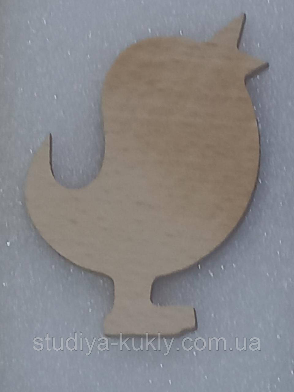 Заготівля дерев'яна Курча, заготівля з дерева. 0.4*5.7*8.8 см, фото 1