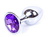 Серія Anal Plug Boss - ювелірні срібні штепсельні вилки Purple S, BS6400009, фото 9