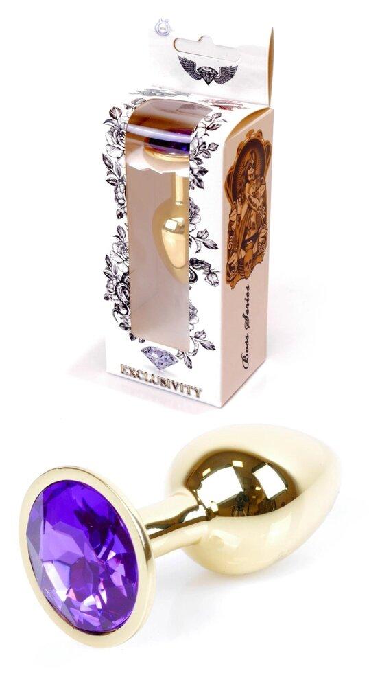 Серія Anal Plug Boss - Ювелірна золота пробка Purple S, BS6400025