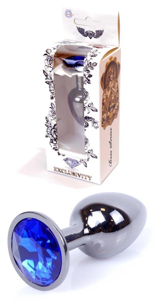 Серія Anal Plug Boss - ювелірна темна срібна штепсельна пробка Dark Blue S, BS6400032