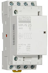 Модульний контактор MK-N 4P 25A 4NO 220V