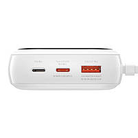 УМБ Портативна батарея Baseus із вбудованим кабелем Type-C Qpow 20000 mAh 22.5W/5A, PD/QC (PPQD-I02), фото 4
