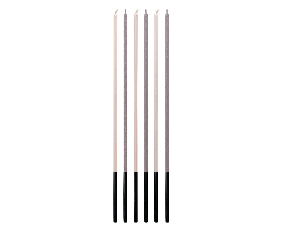 Godan B&C Свічки для торту - металік, фіолетовий+срібний, 3x3x170mm, 6 шт.