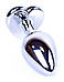 Серія Anal Plug Boss - ювелірні вироби Silver Heart Plug Black S, BS6400047, фото 5