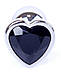 Серія Anal Plug Boss - ювелірні вироби Silver Heart Plug Black S, BS6400047, фото 9