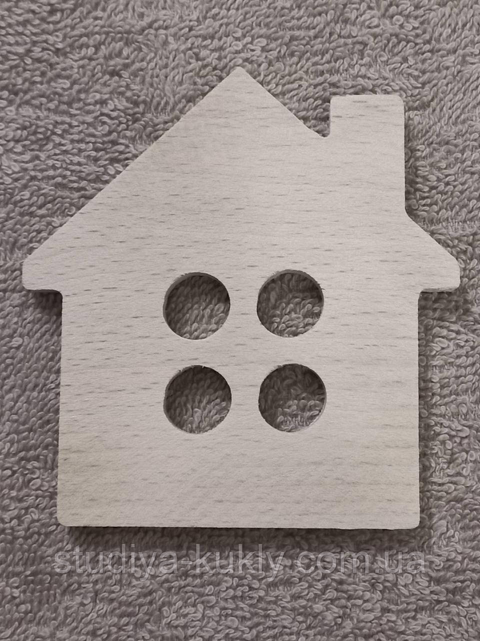 Заготівля дерев'яна Будиночок, заготівля з дерева.  0.5*9*8.5 см, фото 1