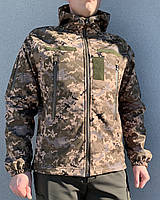 Куртка  на флісі Soft Shell  піксель водовідштовхуюча