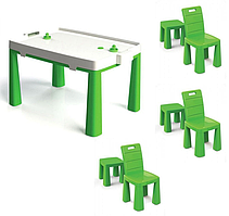 Набір столик + 3 стільця зелений ТМ DOLONI