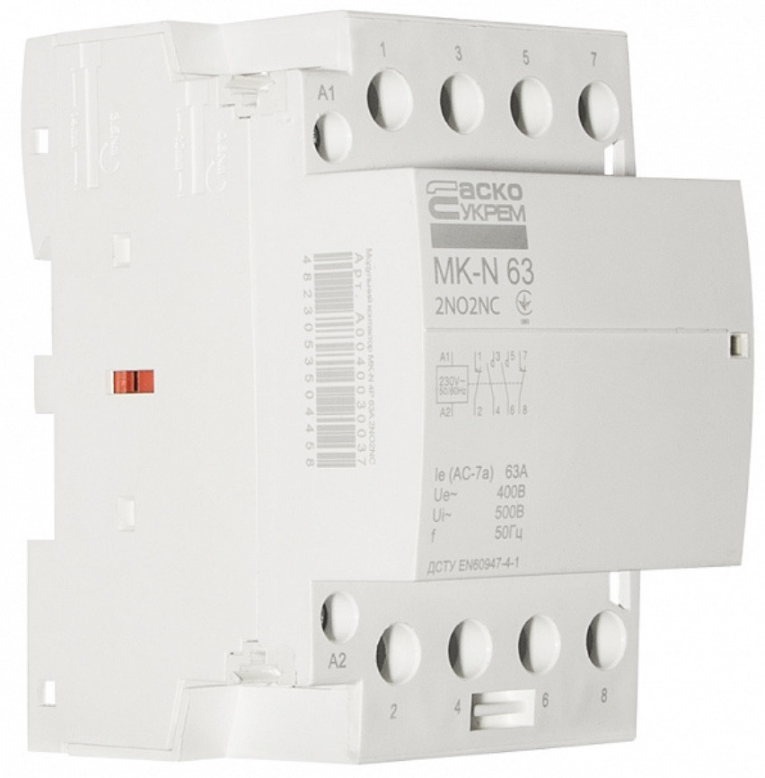 Модульний контактор MK-N 4P 63A 2NO2NC 220V, фото 1