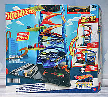 Трек Хот Вілс Гоночна вежа 2-в-1 Hot Wheels City Track Set Race Tower HKX43