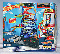 Трек Хот Вілс Гоночна вежа 2-в-1 Hot Wheels City Track Set Race Tower HKX43
