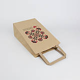 Подарунковий Пакет української тематики 150*90*240 Крафт пакет з українським орнаментом, фото 6