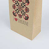 Подарунковий Пакет української тематики 150*90*240 Крафт пакет з українським орнаментом, фото 4