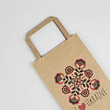 Подарунковий Пакет української тематики 150*90*240 Крафт пакет з українським орнаментом, фото 8