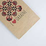 Подарунковий Пакет української тематики 150*90*240 Крафт пакет з українським орнаментом, фото 9