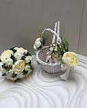 Весільний набір кошик, свічки та букет на замовлення, фото 2