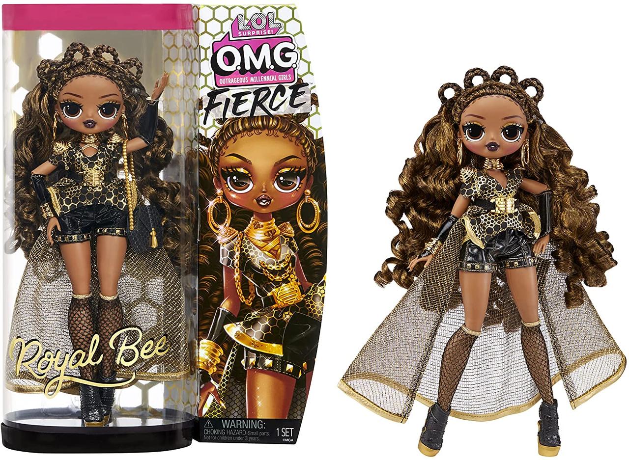 L.O.L. Surprise! OMG Fierce Royal Bee 11.5" Fashion Doll with X Surprises. Лялька ЛОЛ 15 сюрпризів