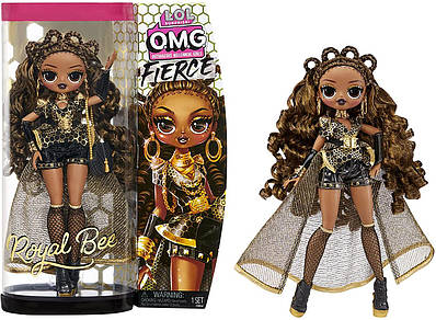L.O.L. Surprise! OMG Fierce Royal Bee 11.5" Fashion Doll with X Surprises. Лялька ЛОЛ 15 сюрпризів