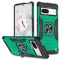 Протиударний чохол із підставкою для Pixel 7 зелений захисний бампер