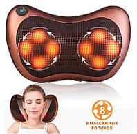 Массажная подушка для спины и шеи на 8 роликов Massage pillow GHM 8018