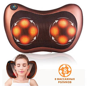 Масажна подушка для спини та шиї на 8 роликів Massage pillow GHM 8018