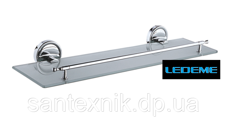 Скляна полиця з обмежувачем 52х12 см LEDEME LM3507