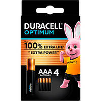 Батарейка Duracell AAA LR03 MN2400 Optimun уп. 1x(3+1) шт.