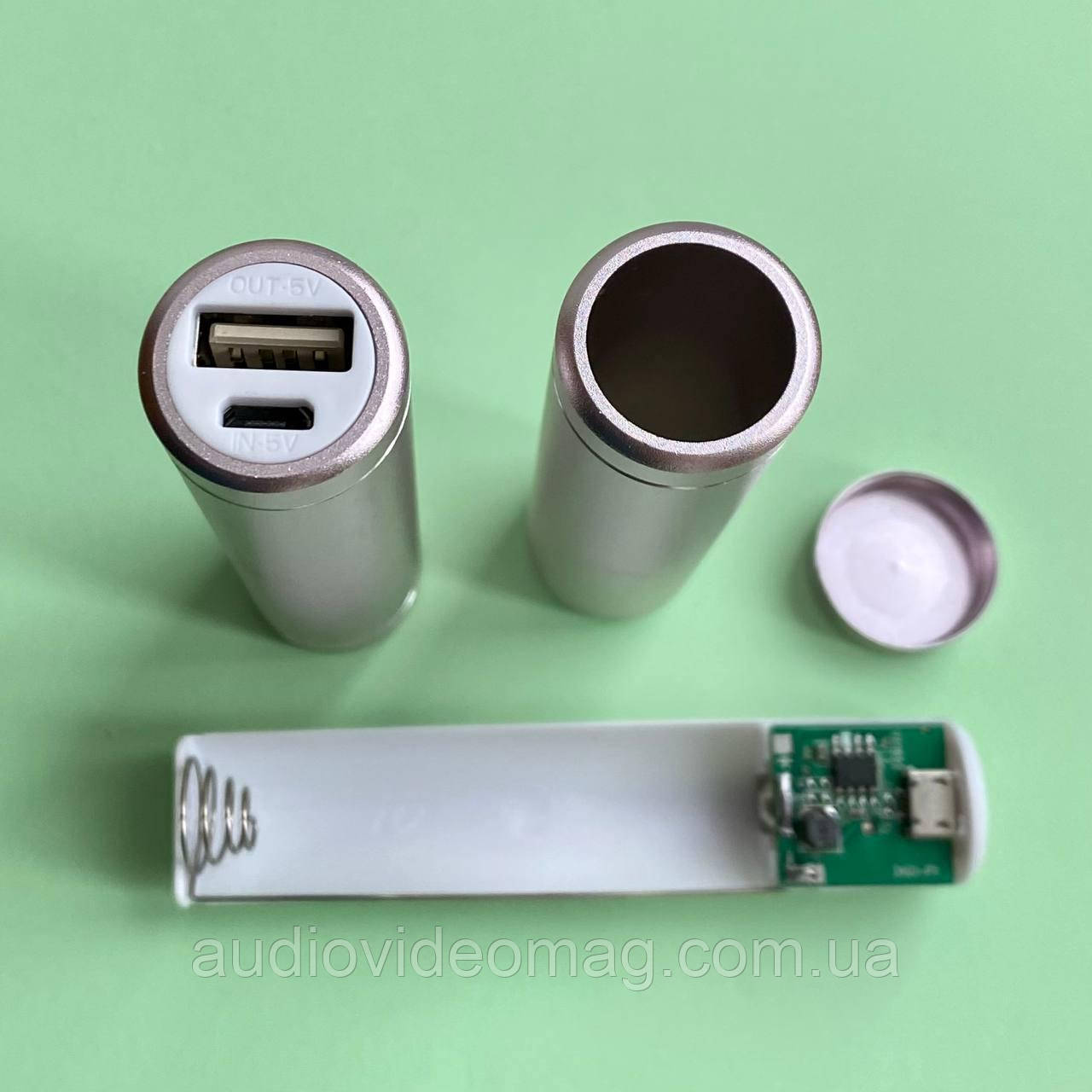 Розбірний Power bank на 1 акумулятор 18650 циліндричний
