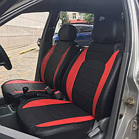 Чехлы на сиденье Mercedes W201 (190) модельные, Аригон Х, с перфорацией, черно-красные