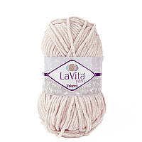 LaVita YARN VELUREX (Ярн Велюрекс) № 4141 пудра (Пряжа велюрова, нитки плюшеві)