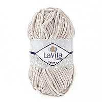 LaVita YARN VELUREX (Ярн Велюрекс) № 4140 беж (Пряжа велюровая, нитки плюшевые)