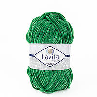 LaVita YARN VELUREX (Ярн Велюрекс) № 8122 зеленый (Пряжа велюровая, нитки плюшевые)