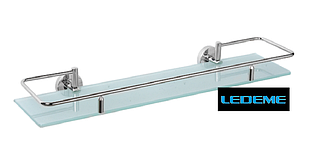 Скляна полиця з відкидним обмежувачем 52х12 см LEDEME LM1707-1