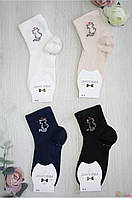 Носки с котиком из страз для девочки (23 / 10-12 лет см.) Pier Lone