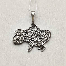 Срібна підвіска карта України