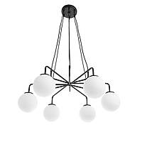 Люстра - подвес на тросах с шарами для высоких потолков в кухню, холл, детскую 70866-1 серии "ТОРОНТО"