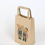 Пакет подарунковий З любов'ю маленькі 150*90*240 Дитячі крафт пакети "Тедді", фото 4