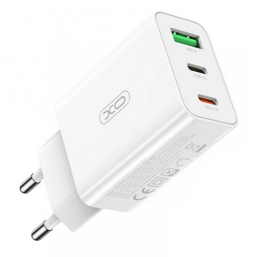 Сетевое Зарядное Устройство с Быстрой Зарядкой XO L101 |1USB QC / 2Type ...
