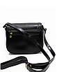Повсякденна жіноча сумка через плече з натуральної телячої шкіри 20×17×7 см чорна, фото 2
