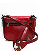 Міська жіноча сумочка на плече з натуральної шкіри модна містка 24×20×9 см червона, фото 4